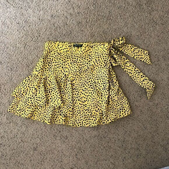 NWT Topshop Leopard Print Ruffle Mini Skirt - Picture 6 of 9